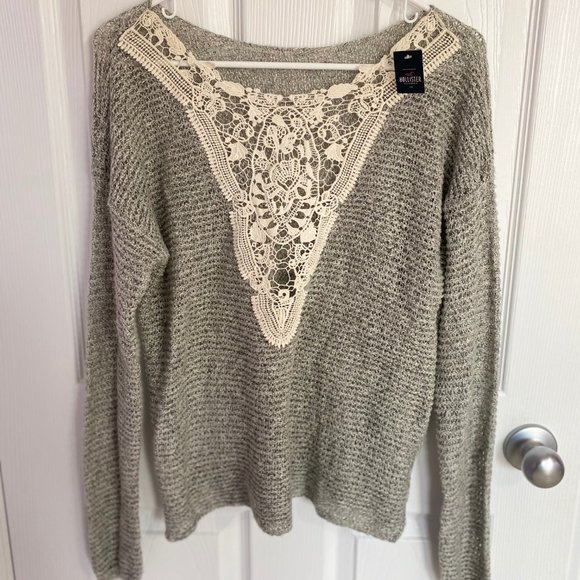 Hollister Knit Lace Sweater - Picture 1 of 1